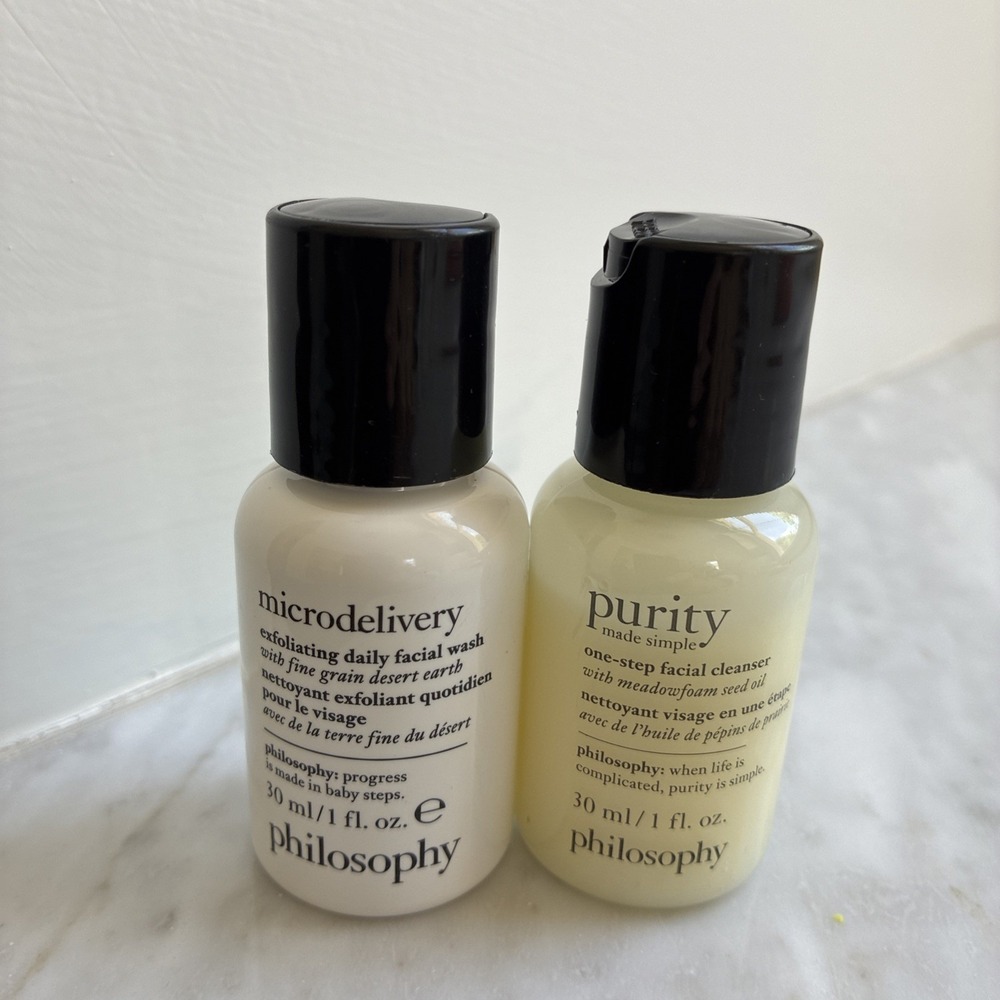 Philosophy Microdelivery Exfoliating Daily & 1 Step Face Wash Travel Size Sealed